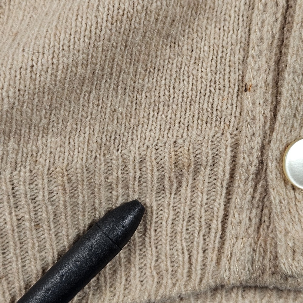 Vintage Jantzen Sweater Vest Mens Large Tan Lambswool Orlon Blend V-Neck 60s - Picture 3 of 8